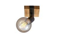 Gunmetal Wood 1xE27 25W Requires Bulb Spotlight Briloner Dark Grey One Size