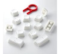 Gunmjo Golf Pudding PBT Doubleshot Keycaps for Gaming Keyboard with Cherry MX Switches, Spherical PBT Keycaps for Backlit Mechanical Keyboard, OEM Profile 111 Keys with 6.25U Space Bar, White Color