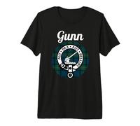 Gunn Clan Scottish Name Coat of Arms Tartan Premium T-Shirt
