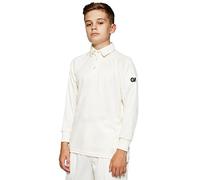 Gunn & Moore GM Boy's Premier Club Longsleeve Shirt - Cream, Large