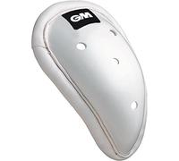 Gunn & Moore GM Cricket | Anatomically Shaped Padded Box Abdo Guard | Strong Plastic Slip In Traditional Guard | Soft Padding For Secure Comfort and Fit | White | Small Junior