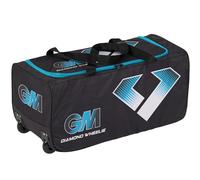 Gunn & Moore GM Cricket Bag Holdall | Diamond Wheelie | BS55 Range Endorsed by Ben Stokes | Easy Access Double Zip | Volume - 67 litres | Tough 600 Denier Polyester | Black & Blue