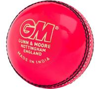 Gunn & Moore GM | Cricket Ball | Chrome Grade 1 Club Match | Hand Stitched Waxed Leather 68-70 Seam Stitches | Mens | 5.5-5.75 Ounces | Pink