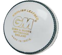 Gunn & Moore GM | Cricket Ball | Diamond Grade 1 County Match | Hand Stitched Waxed Leather 78-80 Seam Stitches | Mens | 5.5-5.75 Ounces | White