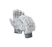 Gunn & Moore GM Cricket Batting Gloves | 505 | Lightweight Design | Calf Leather Palm | Junior Right Handed | 1 Pair | Approx 325 g per Pair, White/Grey