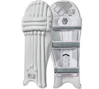 Gunn & Moore GM Cricket Batting Pads | 505 | Traditional Cotton & Cane | Youths Right Handed - 14.75" From Top of Instep to Middle of Knee | Approx 1.58 kg per Pair | 1 Pair | White