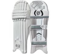 Gunn & Moore GM Cricket Batting Pads | 808 | Traditional Cotton & Cane | Junior Left Handed - 13.75" From Top of Instep to Middle of Knee | Approx 1.39 kg per Pair | 1 Pair | White