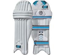 Gunn & Moore GM Cricket Batting Pads | Ben Stokes Diamond 404 | Traditional Cotton & Cane | Extra Small Adult Left Handed | Approx 2.24 kg per Pair | 1 Pair | White