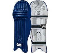 Gunn & Moore GM Cricket Batting Pads | Maxi 606 | Traditional Cotton & Cane | Adult Right Handed - 18" From Top of Instep to Middle of Knee | Approx 2.24 kg per Pair | 1 Pair | Navy