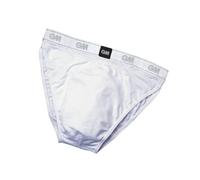 Gunn & Moore GM Cricket Box Brief, Special Blend Stretch Cotton With Elastic Waist For Comfort Fit, Integral Pouch For Abdominal Guard, Size S, Suitable For Waist 30-32", White