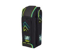 Gunn & Moore GM Cricket Duffle Duffel Bag | Original | Two Full Length Bat Pockets & Adjustable Straps | Shoe Tunnel | Tough 600 Denier Polyester | Large - 109 litres | Black, Cyan & Fluro