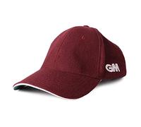 Gunn & Moore GM Cricket Hat - Pre-shaped Two-Tone Peak, Brushed Twill, Easi-Fit Fastener - Maroon