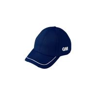 Gunn & Moore GM Cricket Hat | Teknik Cap | Pre-Shaped Two-Tone Peak | Easi-Fit Hook-and-Loop Fastener | One Size Fits All | 51 - 63 cm Circumference | Navy
