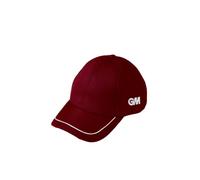 Gunn & Moore GM Cricket Hat | Teknik Cap | Pre-Shaped Two-Tone Peak | Easi-Fit Hook-and-Loop Fastener | One Size Fits All | 51 - 63 cm Circumference | Maroon