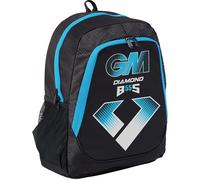 Gunn & Moore GM Cricket School Bag | Diamond Backpack | BS55 Range Endorsed by Ben Stokes | Padded Shoulder Straps | Volume - 25 litres | Tough 600 Denier Polyester | Black & Blue