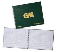 Gunn & Moore GM Cricket Scorebook | Wire Bound | Bowling Analysis | Green with Gold GM Logo | 100 Innings