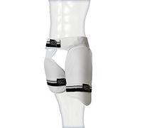 Gunn & Moore GM Cricket | Thigh Pad Set | Original Limited Edition | Moulded 15 mm High Density Foam Protection | Comfort Foam Lining | Soft Elasticated Straps | White | Small Adult Right Handed