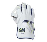 GM | Cricket Wicket-Keeper Keeping Protective Gloves | Prima | Fluro Yellow/Blue | Youths | 1 Pair | Gunn & Moore