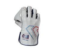 Gunn & Moore GM Cricket Wicket Keeping Keeper Gloves | Mana 909 | Aniline Leather Back of Hand | PU Lining & Calf Leather Palm | Large Adult | 1 Pair