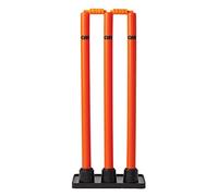 Gunn & Moore GM - Cricket Wicket Stumps & Bails Set - Multi-Surface Moulded Plastic - Regulation Height 28" - Orange