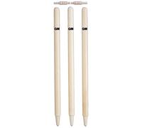 Gunn & Moore GM - Cricket Wickets 6 Stumps & 4 Bails Set - County Mens - Good Quality Beech - Regulation Height 28" - Natural