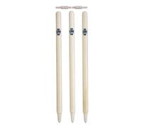 Gunn & Moore GM - Cricket Wickets 6 Stumps & 4 Bails Set - Test Mens - Finest Quality Straight Grained Ash - Regulation Height 28" - Carry Bag - Natural Wax Finished