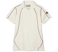 Gunn & Moore GM Kid's Icon Cricket Shirt - Maroon/Cream, Medium