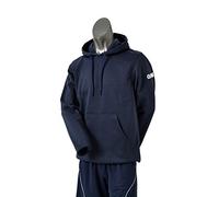 Gunn & Moore GM | Ladies Womens Cricket Performance Training Hoodie Hoody | 100 Percent Polyester Jersey Anti-Pill Fleece | Drawstring Hood & Hand-Warming Pouch | GM Logo | Navy Blue | 12