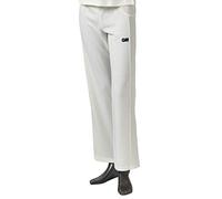 Gunn & Moore GM | Ladies Womens Cricket Trousers | Fully Elasticated Waist 2-Way Stretch Fabric 2 Pockets | Quick Drying 100 Percent Polyester | Cream Off White with GM Logo | Size 8 | Unfinished Hem