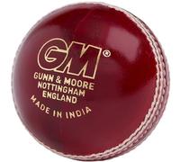 Gunn & Moore GM Leather Cricket Match Ball, Chrome Grade 1 Club, Red, Senior/Adult/Mens & Boys Aged 13 and Over