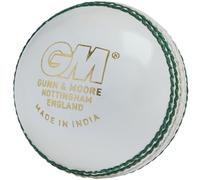 Gunn & Moore GM Leather Cricket Match Ball, Chrome Grade 1 Club, White, Suitable for Children, Boys and Girls Aged 12 and Under