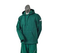 Gunn & Moore GM | Mens Cricket Performance Training Hoodie Hoody | 100 Percent Polyester Jersey Anti-Pill Fleece | Drawstring Hood & Hand-Warming Pouch | GM Logo | Dark Green | XXL - 46" Chest