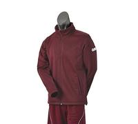 Gunn & Moore GM | Mens Cricket Performance Training Leisure Jacket | 100 Percent Polyester Jersey Anti-Pill Fleece | Full-Length Zip Toggle Pull Waist | GM Logo | Maroon | Small Juniors - 22-24" Chest