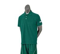 Gunn & Moore GM | Mens Cricket Performance Training Polo Shirt | 100 Percent Cotton Pique Knit | Button Collar | GM Logo | Dark Green | Small Juniors - 22-24" Chest