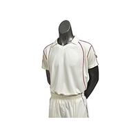 Gunn & Moore GM Men's Icon Cricket Shirt - Maroon/Cream, Medium