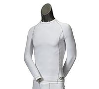 Gunn & Moore GM | Men's Teknik Base Layer Long Sleeve Shirts - White/Silver, X-Large
