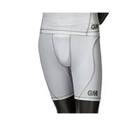 Gunn & Moore GM Men's Teknik Base Layer Shorts - White/Silver, Small