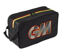 Gunn & Moore GM | Rival Boot Bag Cricket Shoe Bag | Side Pocket for Spare Spikes | Capacity 1 Pair Boots | Tough 600 Denier Polyester | Black Red & Yellow