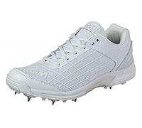 Gunn & Moore Gm Spike Cricket Shoes, Optimal Grip And Lightweight Feel, For Bowlers And Batsmen, Arch Support, For Adults And Youth Players, White/Blue/Fluro Yellow, Size 3 Uk 35.5 Eu