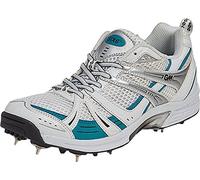 Gun & Moore Gunn & Moore Six6 Junior Cricket Shoe, White/Silver/Blue, UK5 Football, 5 UK