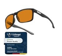Gunnar Gaming and Computer Eyewear - Intercept, Frame Colour: Onyx, Lens Tint: Amber MAX (Blocks 98% Blue Light & 100% UV Light)- Blue Light Blocking Glasses - Patented lens