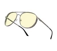 Gunnar Gaming and Computer Eyewear - Fallout Brotherhood of Steel - Frame Colour: Gunmetal, Lens Tint: Amber (Blocks 65% Blue Light & 100% UV Light) - Blue Light Blocking Glasses