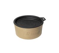 GUNNER Dog Bowl with Spill-Proof Travel Lid- K9 Companion Food & Water Bowl, Lightweight Rust-Proof & Shock Resistant Stackable, Leak Resistant Nesting Lid, (Tan)