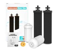 Gunneran Berkey Gravity Water Filter Replacement, 4 Pack (2 Activated Carbon + 2 Fluoride Filters, Compatible with Berkey Purifiers)