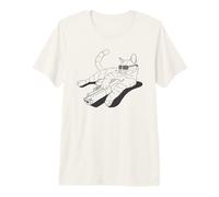 Gunning for Kitties Armed Sunglasses Gun Tabby Cat Premium T-Shirt