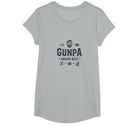 Gunpa Knows Best: Wise Grandfather's Life Lessons T-Shirt, Girls, Heather Grey, XS