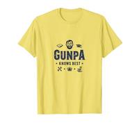 Gunpa Knows Best: Wise Grandfather's Life Lessons T-Shirt, Men, Lemon, M