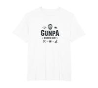 Gunpa Knows Best: Wise Grandfather's Life Lessons T-Shirt, Men's Big and Tall, White, 5X Tall