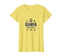 Gunpa Knows Best: Wise Grandfather's Life Lessons T-Shirt, Women, Lemon, XXL