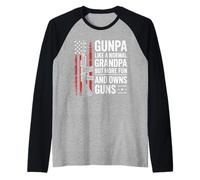 Gunpa Like A Normal Grandpa But More Fun and Owns Guns Raglan Baseball Tee